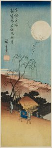 Herfstmaan bij New Yoshiwara in Emonzaka, uit de serie "Beroemde uitzichten van de oostelijke hoofdstad"