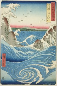 Awa Provincie: Naruto Wervelingen (Awa, Naruto no fuha), uit de serie "Beroemde Plaatsen in de Zestig-odd Provincies (Rokujuyoshu meisho zue)"