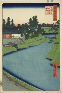 Benkei-gracht van Soto-Sakurada naar Kojimachi, uit de serie "Honderd beroemde uitzichten van Edo" door Utagawa Hiroshige