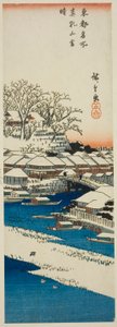 Helder Weer na Sneeuw op de Matsuchi Heuvel (Matsuchiyama no yukibare), uit de serie "Beroemde Zichten van de Oostelijke Hoofdstad (Toto meisho)"
