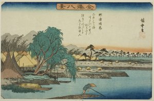 Helder Weer bij Susaki (Susaki seiran), uit de serie "Acht Zichten van Kanazawa (Kanazawa hakkei)" door Utagawa Hiroshige