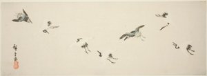 Kraanvogels in Vlucht door Utagawa Hiroshige