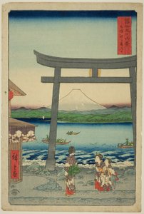 Ingang naar Enoshima in de provincie Sagami, uit de serie 