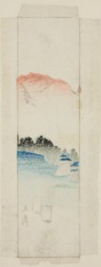 Envelop met landschap door Utagawa Hiroshige