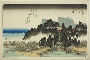 Avondklok bij Ikegami (Ikegami no bansho), uit de serie "Acht Zichten in de Omgeving van Edo (Edo kinko hakkei no uchi)" door Utagawa Hiroshige