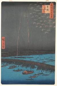 Vuurwerk bij Ryōgoku Brug