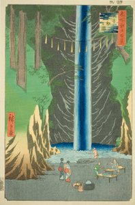 Fudo-waterval bij Oji, uit de serie "Honderd Beroemde Zichten van Edo"