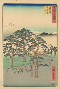 Fujisawa-shuku door Utagawa Hiroshige