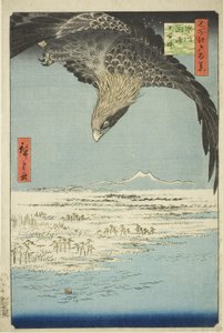 Fukagawa Susaki en Jumantsubo (Fukagawa Susaki Jumantsubo), uit de serie "Honderd Beroemde Zichten van Edo (Meisho Edo hyakkei)"