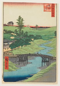 Furukawa Rivier, Hiroo, 1856 door Utagawa Hiroshige