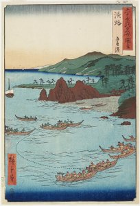 Goshiki (Vijfkleurig) Strand, Awaji Provincie, september 1855