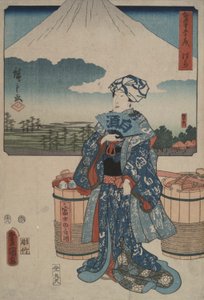 Hara, uit de serie Drieënvijftig stations van de Tokaido door Utagawa Hiroshige