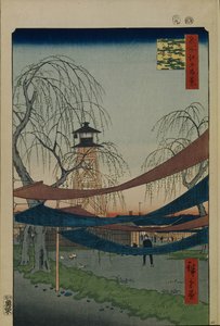 Hatsune Rijterrein in Bakuro-cho Honderd beroemde uitzichten van Edo, 1856-1858