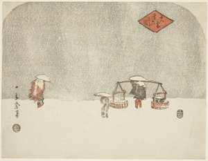 Zware Sneeuw door Utagawa Hiroshige