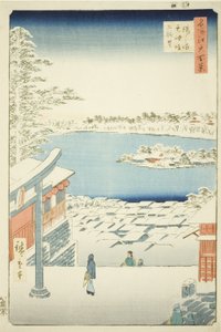 Uitzicht vanaf Yushima Tenjin-schrijn, uit de serie "Honderd beroemde uitzichten van Edo"