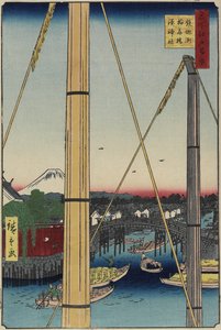 Inari-brug en Minato-schrijn, Teppo_zu, maart 1857