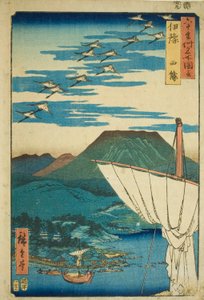 Provincie Iyo: Saijo, uit de serie "Beroemde plaatsen in de zestig provincies" door Utagawa Hiroshige