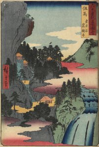 Kannon-tempel in Iwaidani, provincie Tajima, december 1853