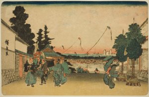 Kasumigaseki, uit de serie "Beroemde plaatsen in Edo (Koto meisho)" door Utagawa Hiroshige