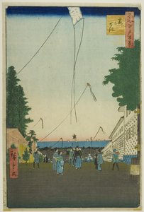 Kasumigaseki, uit de serie "Honderd beroemde vergezichten van Edo (Meisho Edo hyakkei)".