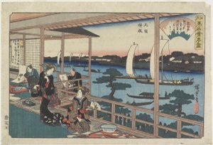 Kawachiya bij Yanagibashi in Ryo_goku, c. 1835-1842