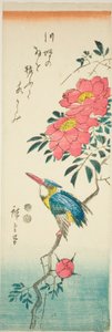 IJsvogel en Rozen door Utagawa Hiroshige