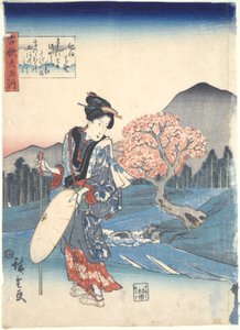 Koka: Zes Tama Rivieren door Utagawa Hiroshige