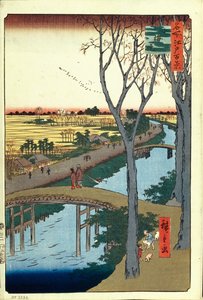 Koume Dijk Honderd beroemde uitzichten van Edo door Utagawa Hiroshige