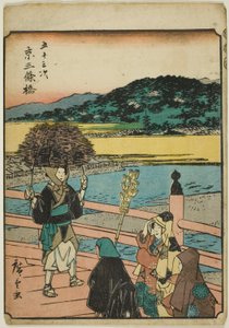 Kyoto: Sanjo-brug (Kyo, Sanjobashi), uit de serie 