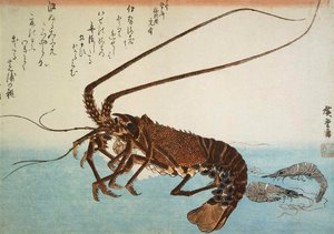 Kreeft en Garnalen, 1832-1834 door Utagawa Hiroshige