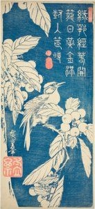 Loquat en vogel door Utagawa Hiroshige
