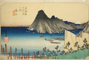 Maisaka: Uitzicht op Imagiri, uit de serie "Drieënvijftig Stations van de Tokaido" door Utagawa Hiroshige