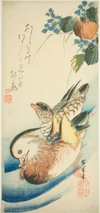 Mandarijneenden door Utagawa Hiroshige