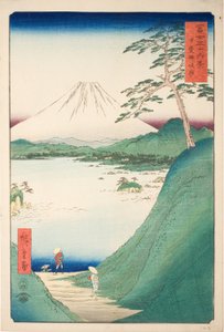 Misaka-pas in de Provincie Kai (Kai Misakagoe), uit de serie "Zesendertig Zichten op de Berg Fuji (Fuji sanjurokkei)" door Utagawa Hiroshige