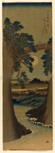 Apenbrug in de provincie Kai door Utagawa Hiroshige
