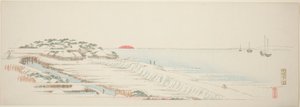 Ochtendsneeuw bij Susaki (Susaki yuki no asa), uit de serie "Dertien uitzichten van de omgeving van Edo"