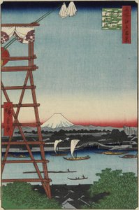 Motoyanagi-brug en Eko_in-tempel in Ryo_goku, mei 1857