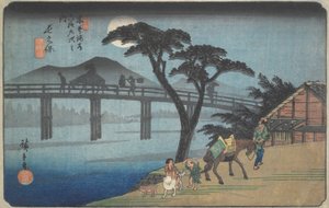 Nagakubo: Nr. 29 van Negenenzestig Stations van de Kiso Snelweg door Utagawa Hiroshige