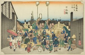 Nihonbashi: Vertrekkende processie, uit de serie 