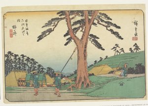 No.62 Samegai, 1830-44 (kleur houtsnede)