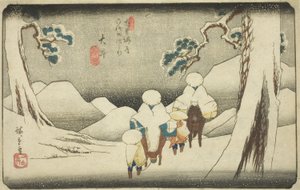 Nr. 47: Oi, uit de serie "Negenenzestig stations van de Kisokaido (Kisokaido rokujukyu tsugi no uchi)" door Utagawa Hiroshige