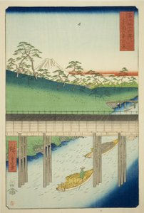 Ochanomizu in de Oostelijke Hoofdstad (Toto Ochanomizu), uit de serie "Zesendertig Zichten op de Berg Fuji (Fuji sanjurokkei)" door Utagawa Hiroshige