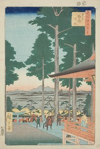 Oji Inari Shrine (Oji Inari no yashiro), nr.18 uit de serie "Honderd beroemde vergezichten van Edo (Meisho Edo hyakkei)".