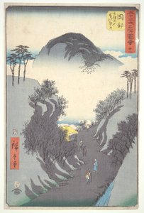 Okabe, Bergpas, uit de serie Drieënvijftig Stations van de Tokaido door Utagawa Hiroshige