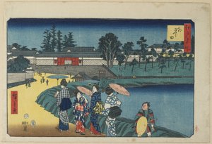 Outer Sakurada, april 1854 door Utagawa Hiroshige