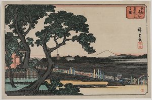 Afbeelding van Matsuchiyama, uit de serie Beroemde Plaatsen in de Oostelijke Hoofdstad door Utagawa Hiroshige