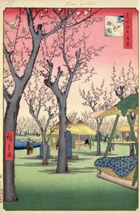 Pruimen Tuin, Kamata, uit Honderd beroemde uitzichten van Edo, februari 1857