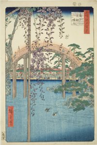 Gebieden van Kameido Tenjin Heiligdom, uit de serie "Honderd Beroemde Zichten van Edo"