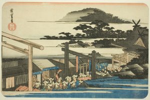 Omgeving van het Shiba Shinmei Heiligdom, uit de serie "Beroemde Plaatsen in de Oostelijke Hoofdstad"