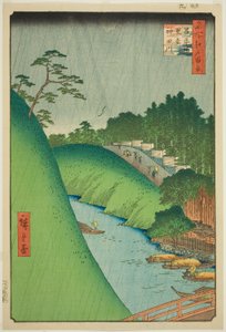 Seido en Kanda-rivier vanaf Shohei-brug (Shoheibashi Seido Kandagawa), uit de serie "Honderd beroemde uitzichten van Edo (Meisho Edo hyakkei)" door Utagawa Hiroshige